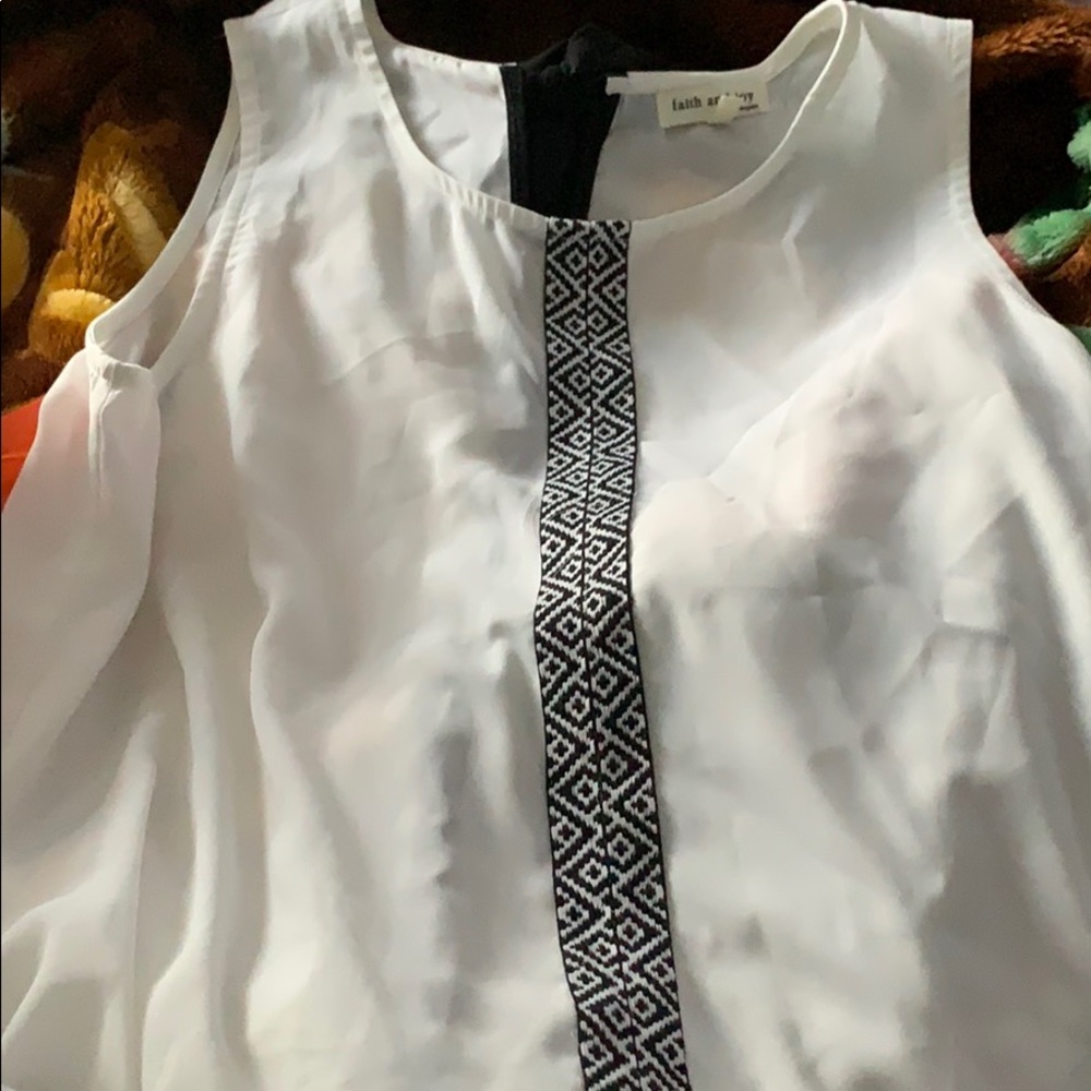 White and black office shirt